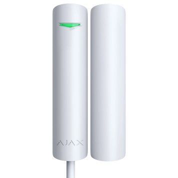 Дротовий магнітоконтактний сповіщувач Ajax Superior DoorProtect Plus white Fibra 99-00011031 фото
