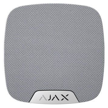 Бездротова внутрішня сирена з клемою для додаткового світлодіода Ajax Superior HomeSiren white Jeweller 99-00014677 фото