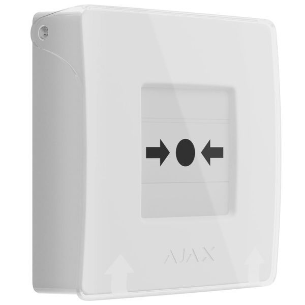 Ajax Manual Call Point (White) (8EU) ASP ручний бездротовий Сповіщувач 99-10034618 фото